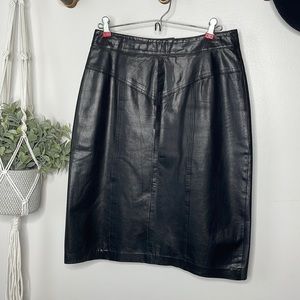Vintage Leather Skirt